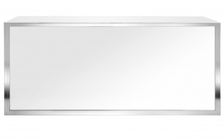 Bar Silver Frame, White Acrylic