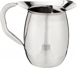 SS Pitcher - 2 Qt, S/S Deluxe Bell, w/ Ice Catcher Pitchers