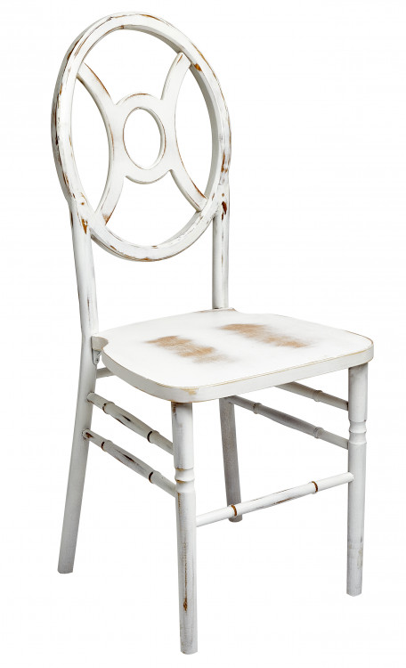 White Wash Circle Chair