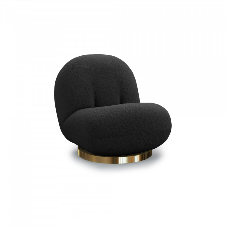 Colette Pearl Lounge Chair - Black Boucl�