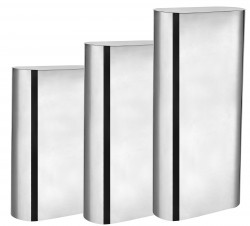 Silver Oblong Pedestal Display - 3 Piece Set (30-3642)
