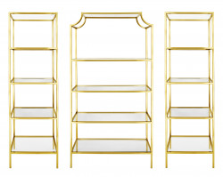 Gold Draped Arch Display Shelf