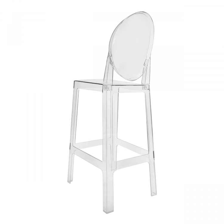 Clear Ghost Barstool W/Back
