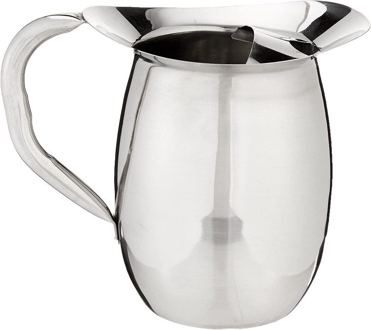 SS Pitcher - 2 Qt, S/S Deluxe Bell Pitcher, w/ Ice Catcher Pitchers