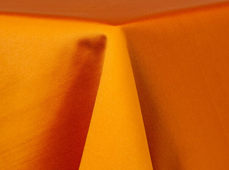 Orange Lamour Matte Satin Linen