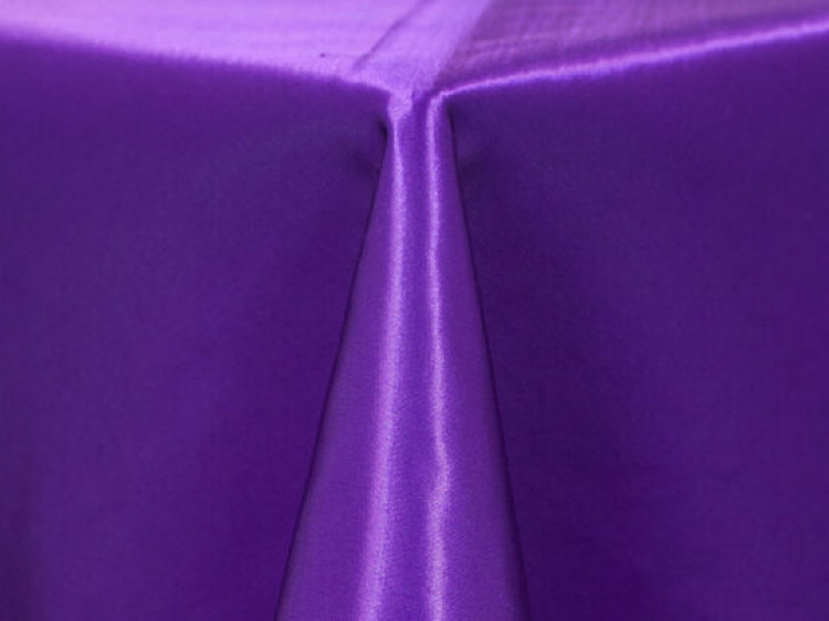 Purple Poly Satin Linen