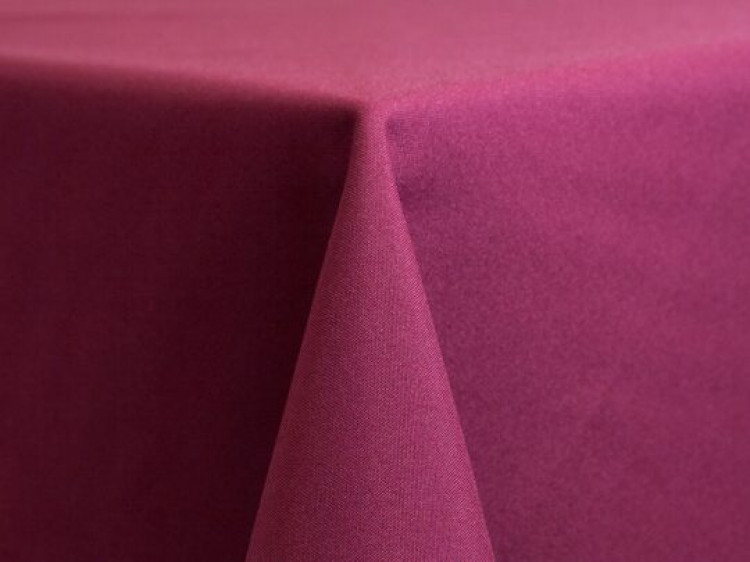 Raspberry Polyester Linen