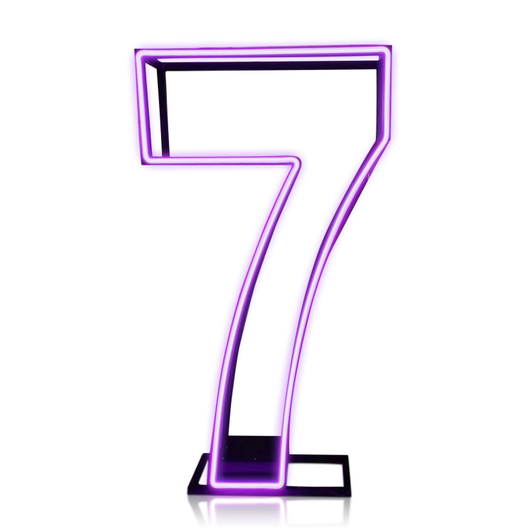 7 (SEVEN) NEON Marquee Number 5'