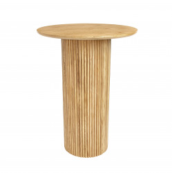 Natural Wood Fluted Highboy Airport Table