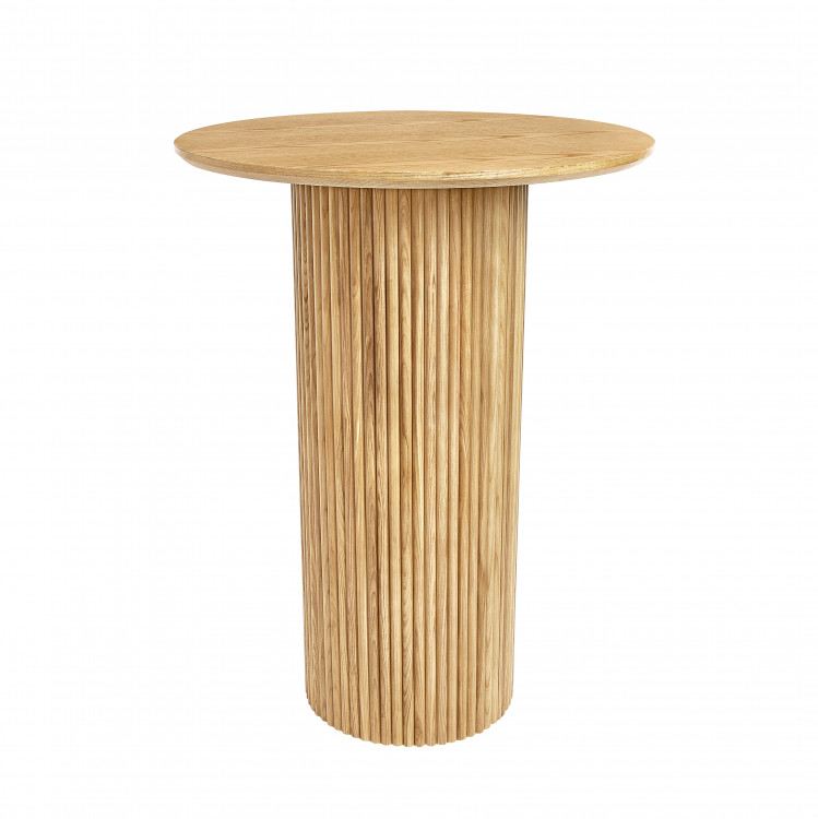 Natural Wood Fluted Highboy Airport Table