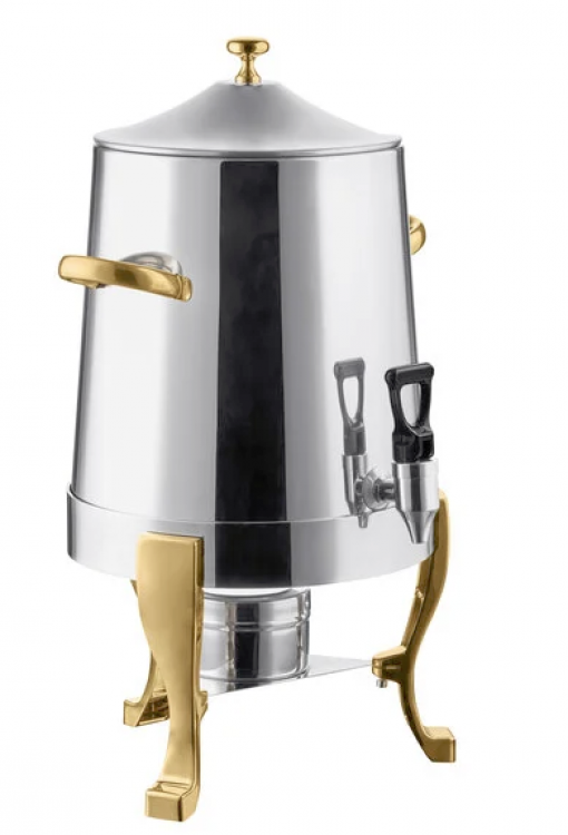 Coffee Urn with Gold Plated Legs & Handles 5 Gallon