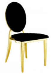 Gold Bella Chair Black