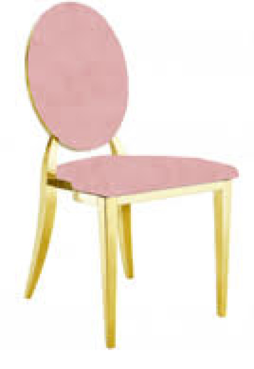 Gold Bella Chair Blush