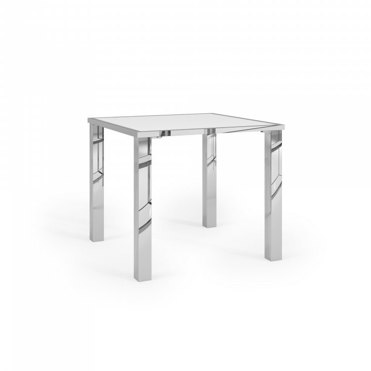 Bowery Table - Stainless - Polished Legs (36 X 36)