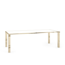 Metropolitan Table - Polished Gold - Polished Legs (8' X 42