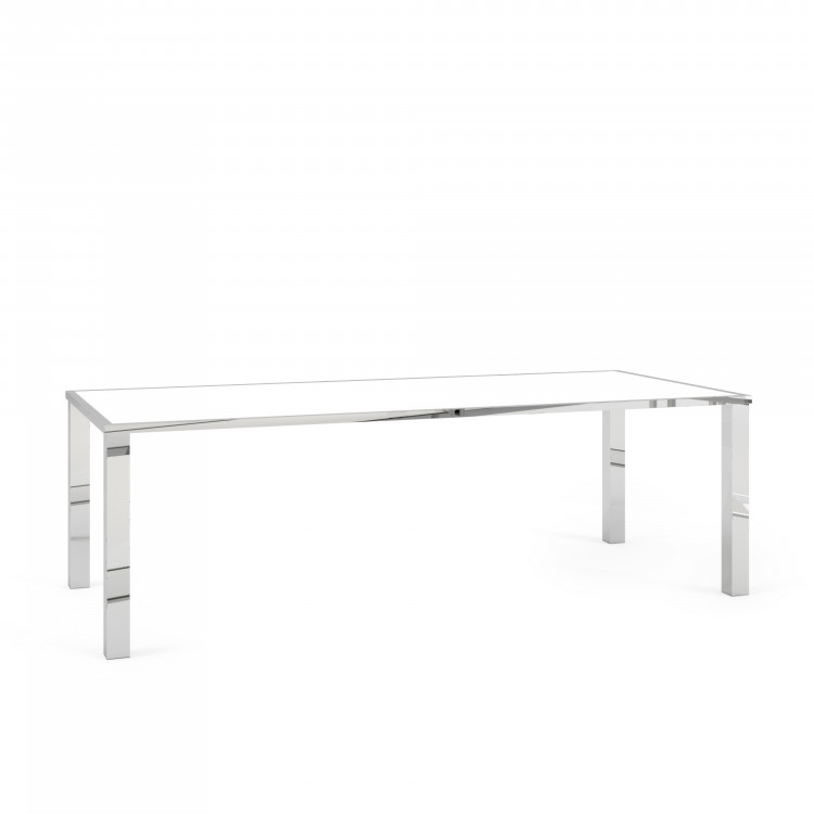 Metropolitan Table - Polished Stainless - Polished Legs (8' 