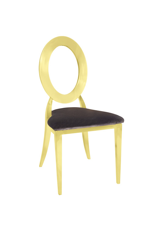 Gold Carli Chair Gray