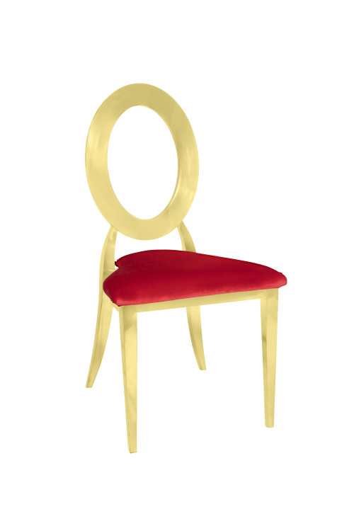 Gold Carli Chair Red