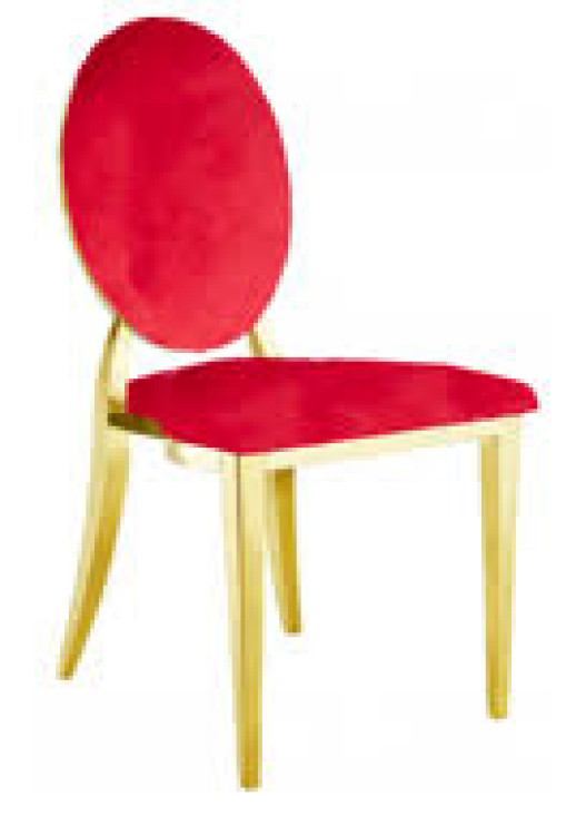 Gold Bella Chair Red