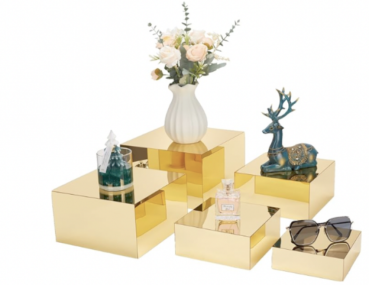 Gold Acrylic Display Boxes Acrylic Display Riser 6