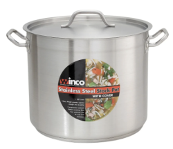 16 qt  Stainless Steel Stock Pot w/ Cover - Induction Ready