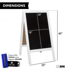 White Wooden A Frame chalk Board