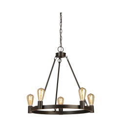 5-Light Bronze Chandelier