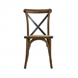 Wood Antique X CrossBack Chair