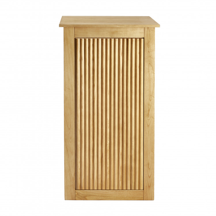 Natural Wood Ribbed Flutted Pedestal