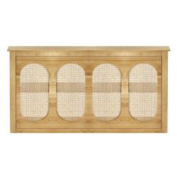 Natural Wood Rattan Bar - 8'