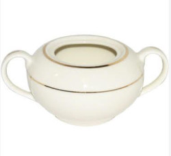 Ivory China Gold Rim Sugar Bowl