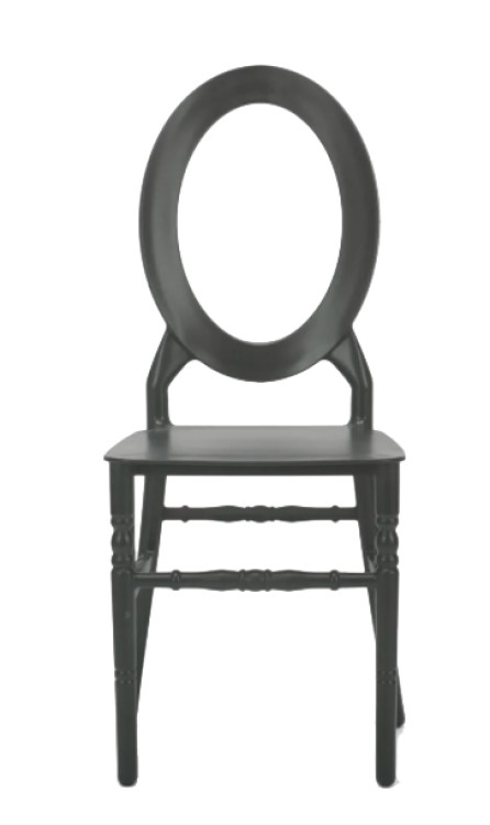 Black O Back Chair