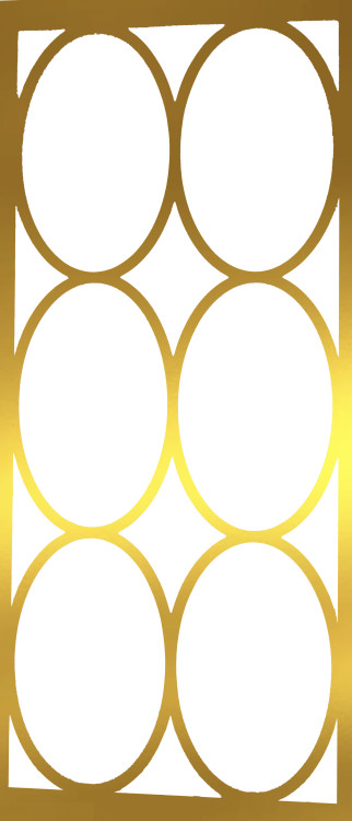 Room Divider Black Gold Circle