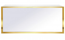 Bar Gold Frame, White Acrylic 8'