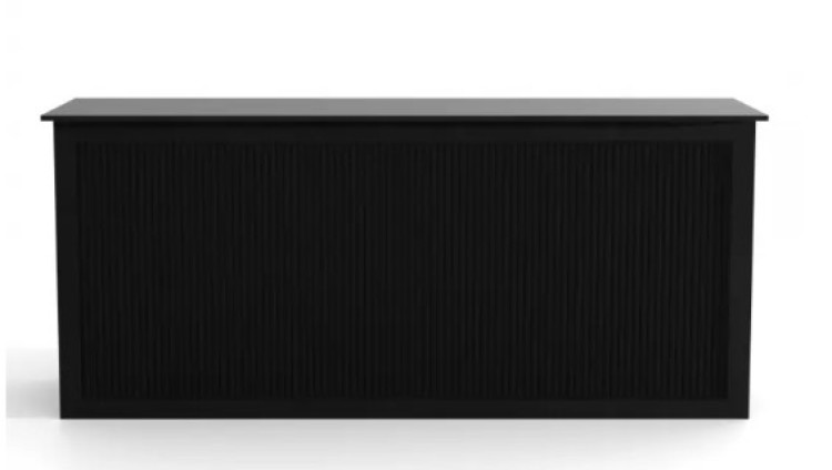 Black Wood Ribbed Bar - 5'