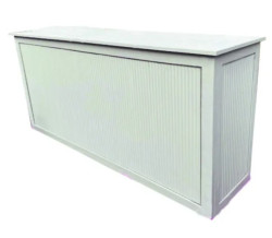 White Wood Ribbed Bar - 5'