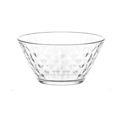 Shimmering Diamond Glass Salad Bowl Serving 72 ounce Round