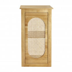 Natural Wood Rattan Pedestal 24