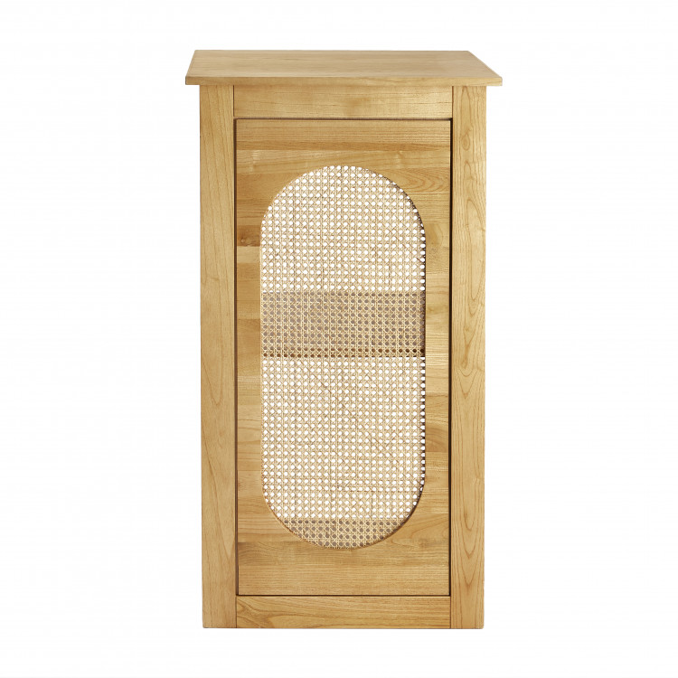 Natural Wood Rattan Pedestal 24