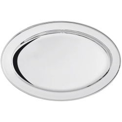 Acopa Oval Stainless Steel Platter 20 x 13 3/4